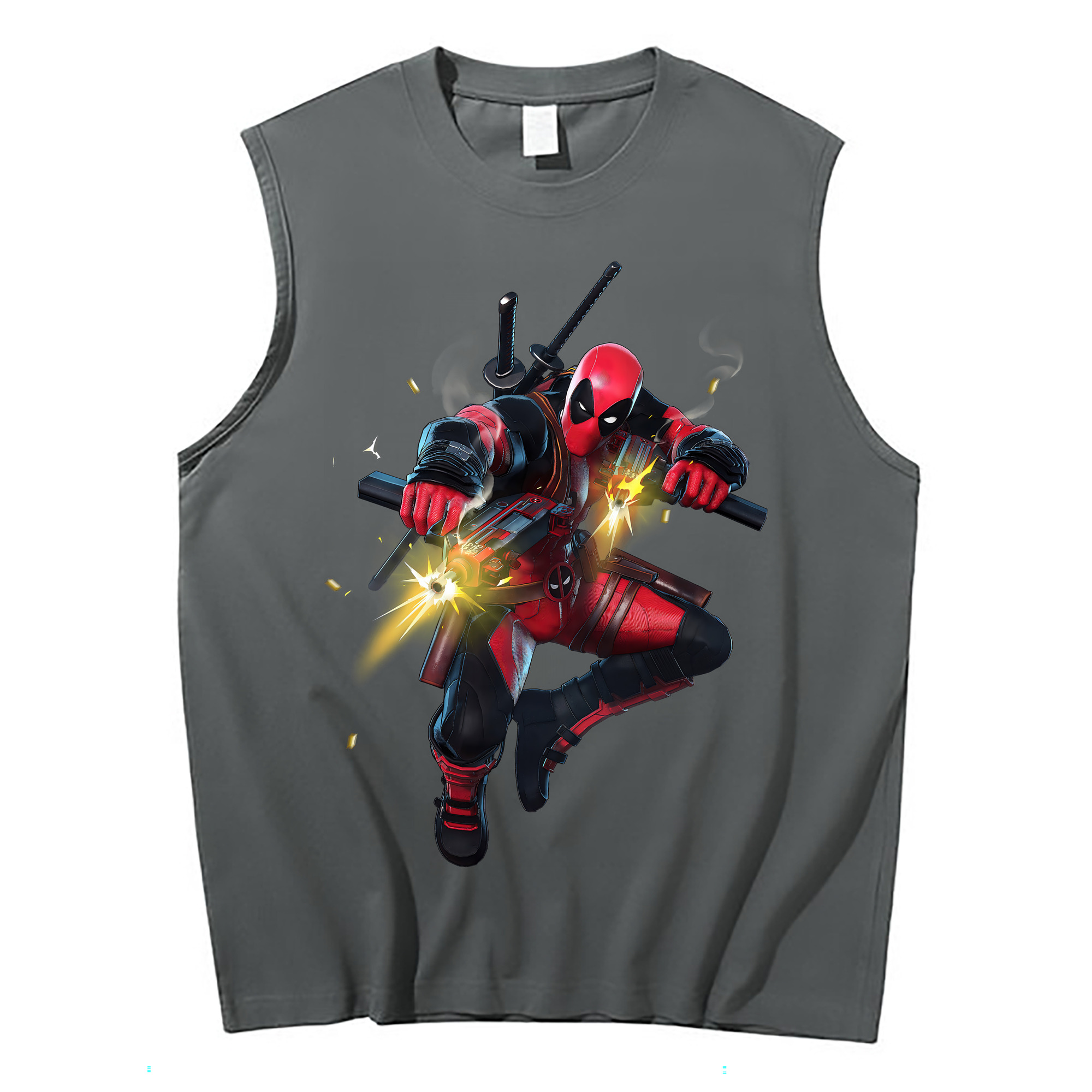 （画像用） Deadpool デッドプール コットン100％タンクトップ（フロントプリント）
